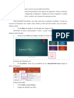 Activități de Bază Pentru Crearea Unei Prezentări PowerPoint Clasa A XI