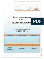 Canevas Licence Génie Civil PDF