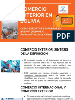 El comercio Internacional y Exterior en Bolivia