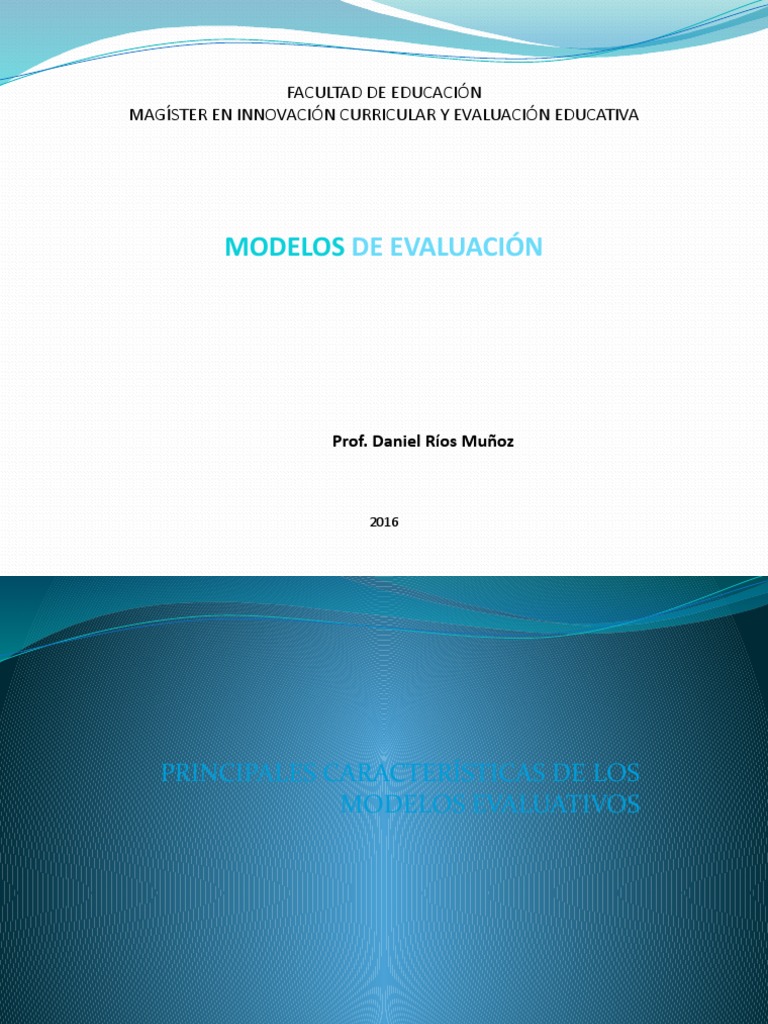 Modelos de Evaluación Educativa | PDF | Evaluación | Toma de decisiones