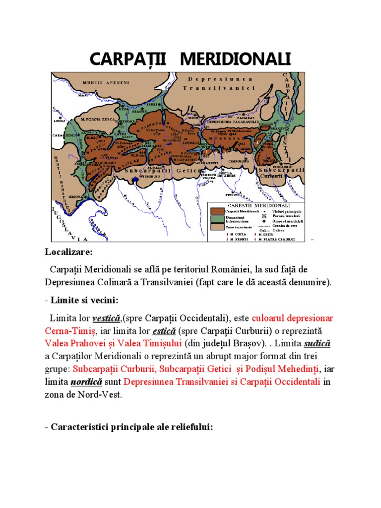Carpatii Meridionali | PDF