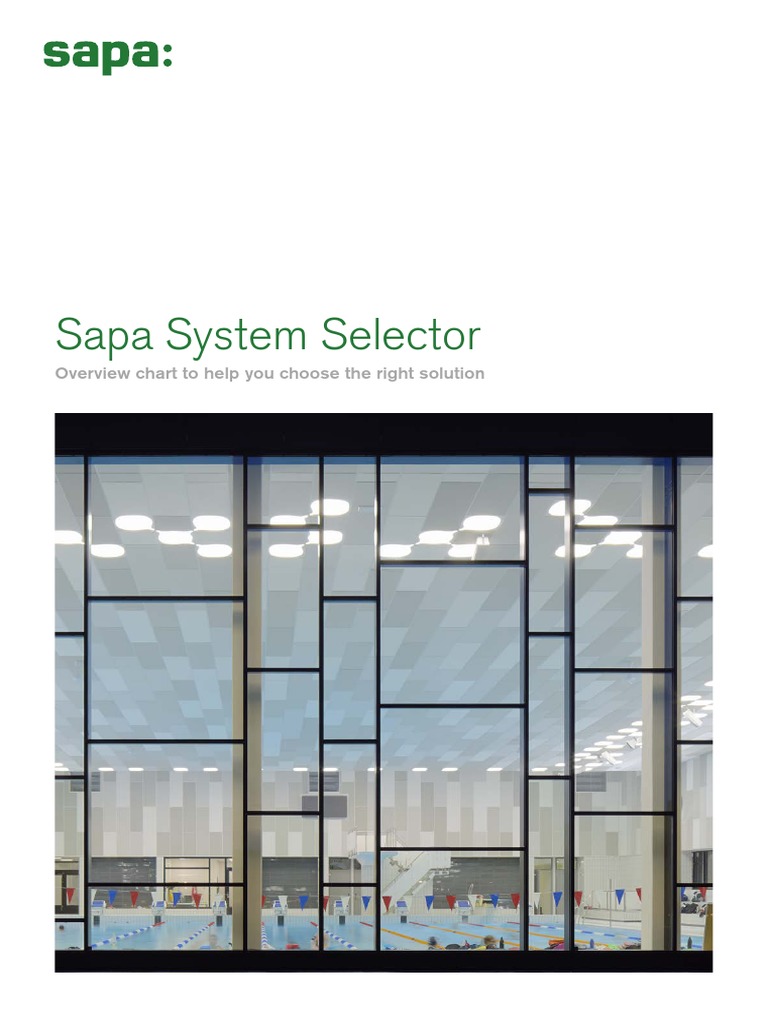 Sapa System Overview and Selection Guide | PDF | Window | Door