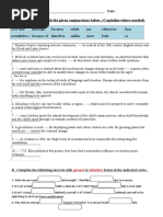 Grammar Worksheet With Answers