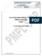 Standard Operating Procedure FOR Vacuum Pump