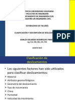 Clasificación de Deslizamientos