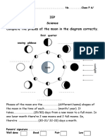 IEP Science Complete The Phases of The Moon in The Diagram Correctly