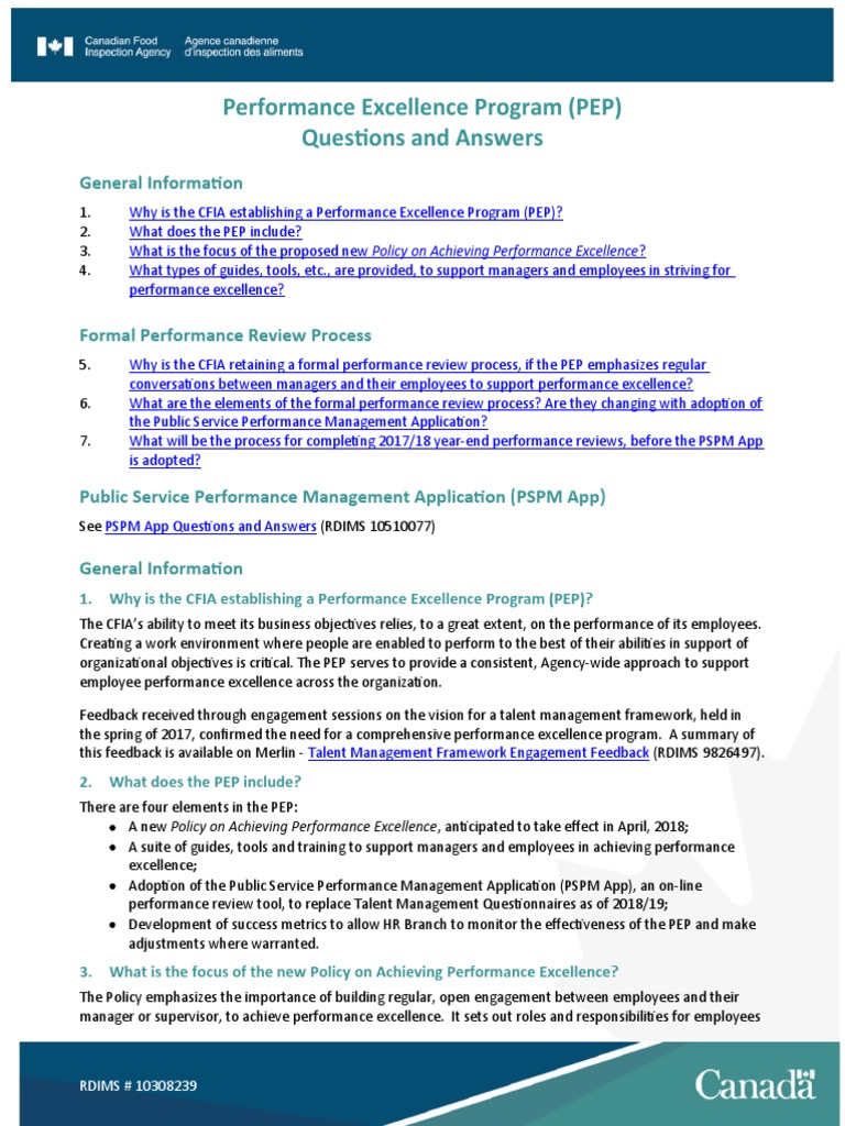 Performance Excellence Program Overview | PDF | Performance Appraisal ...