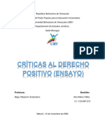 Critica Al Derecho Positivo