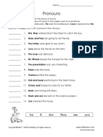 On Personal Pronoun For Grade 2 Worksheet 5 PDF