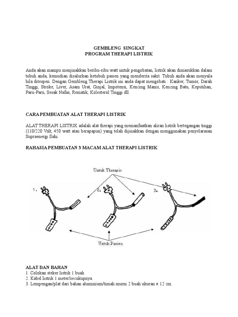 Terapi Listrik untuk Penyakit Kronis | PDF