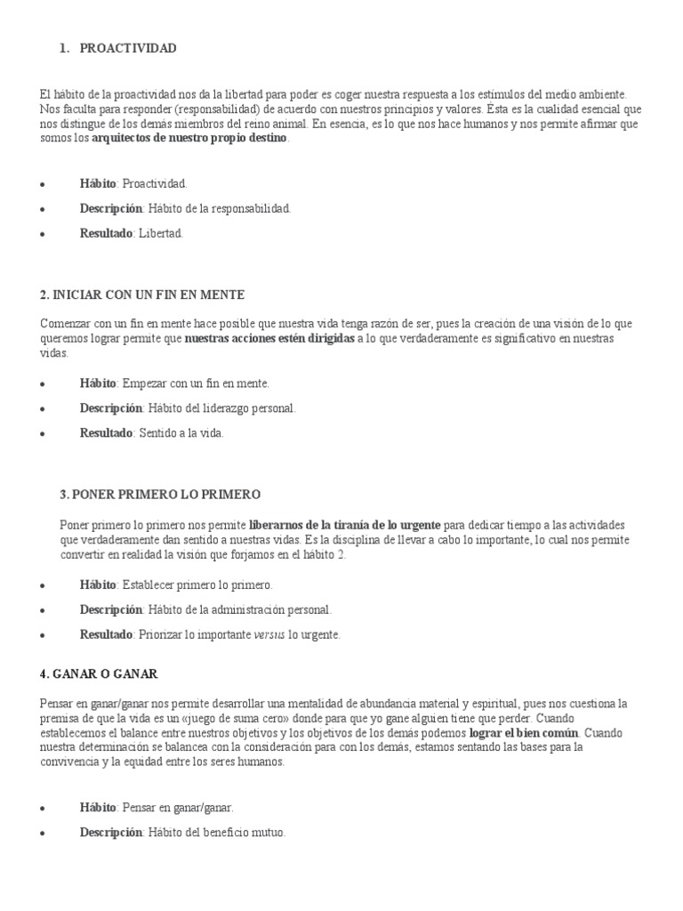 Hábitos para el Crecimiento Personal | PDF | Mente | Esencia