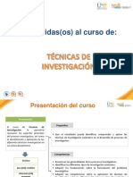 Tecnicas de Investigacion - Presentacion Del Curso Sin Audio PDF