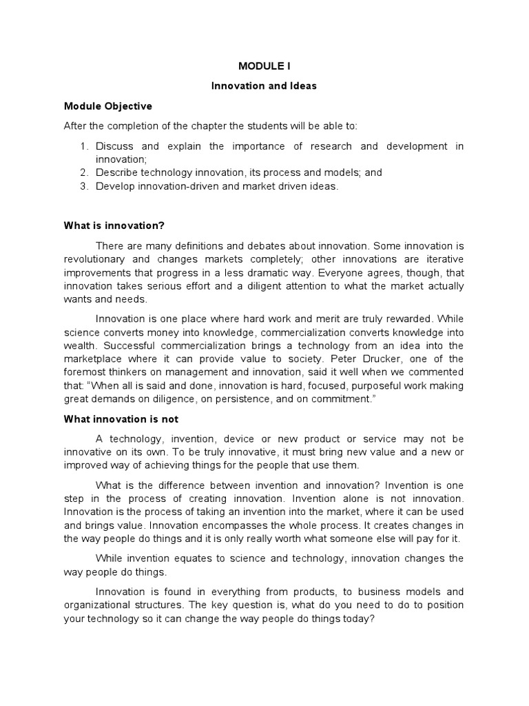 Technology Innovation for Class 12 | PDF | Innovation | Linked In