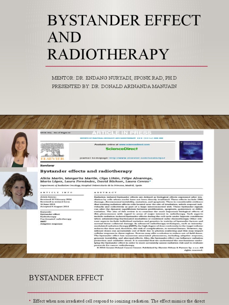 Bystander Effect and Radiotherapy in English | PDF | Radiation Therapy ...