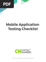 Mobile Application Testing Checklist