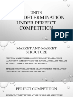 Price Determination Under Perfect Competition: Unit 9