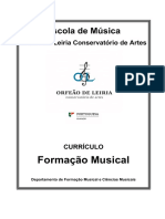 Currículo FORMAÇÃO MUSICAL 2017 2018