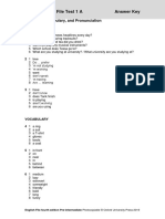 File Test 1 A Answer Key: Grammar, Vocabulary, and Pronunciation