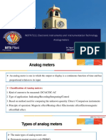 BITS Pilani: INSTR F311: Electronic Instruments and Instrumentation Technology Analog Meters