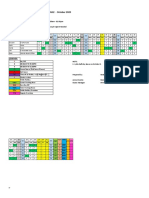 Nursing Staff and Pharmacy Schedule - October 2020: 2 Weeks