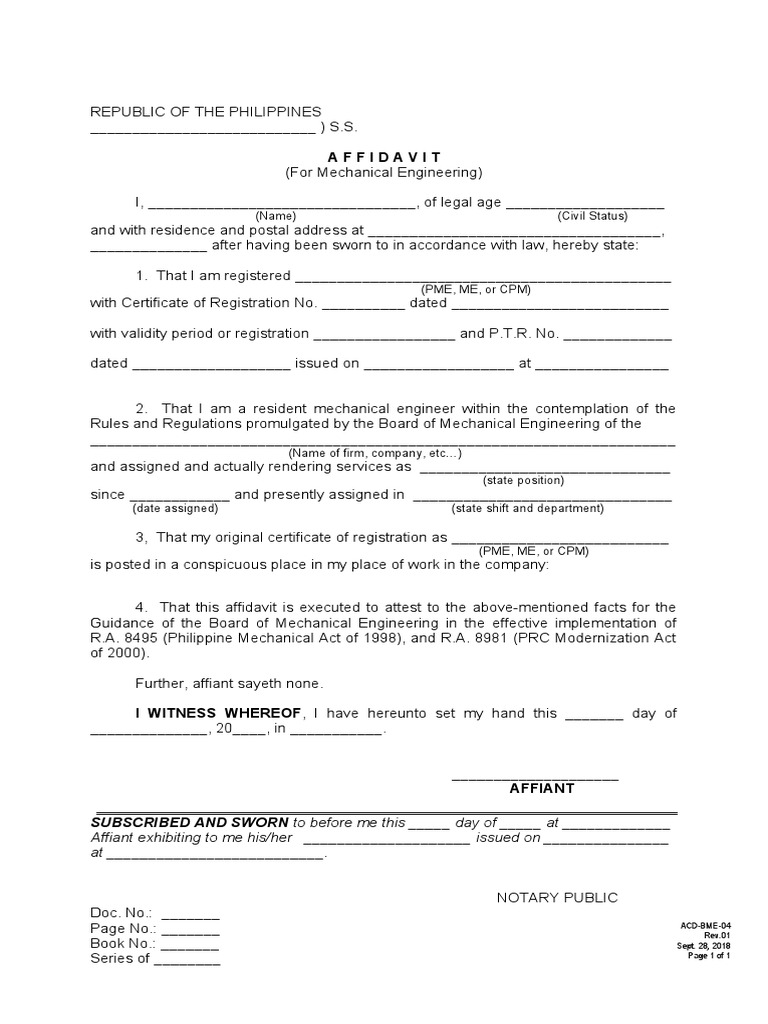 Affidavit subscribed and sworn to before me this day of at pdf