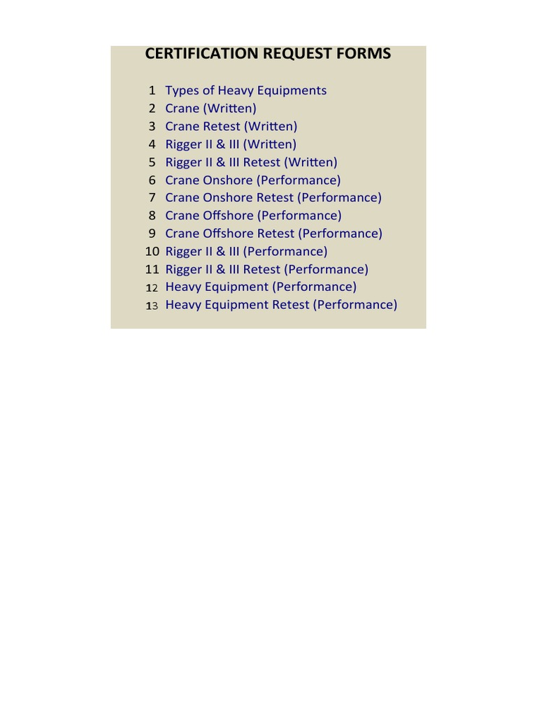 BULDOZER Certification Request (01 OPERATORS CATERPILLAR ) | PDF ...