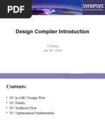 Design Compiler Introduction: Yi Zhang Jan 30, 2015