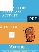 Lesson: The Best Class Activity