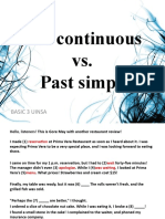Past continuous vs past simple tense guide