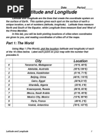Latitude and Longitude: Part 1: The World