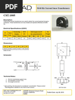 50/60 HZ Current Sense Transformers: Description