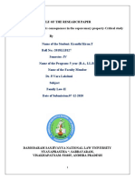 18LLB127 Family Law-II IV SEM Research Paper