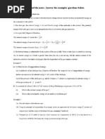 Read and Understand The Notes. Answer The Examples Questions Below