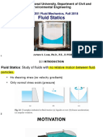 Fluid Statics: CWR 3201 Fluid Mechanics, Fall 2018