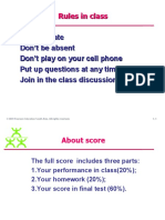 Rules in Class Don't Be Late Don't Be Absent Don't Play On Your Cell Phone Put Up Questions at Any Time Join in The Class Discussion