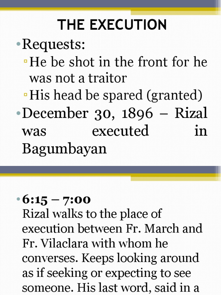 Rizal's Last Words and Execution Details | PDF