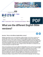 What Are The Different English Bible Versions