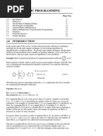 Unit 1 Dynamic Programming: Structure Page Nos