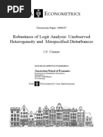 Robustness of Logit Analysis: Unobserved Heterogeneity and Misspecified Disturbances