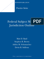 Federal Subject Matter Jurisdiction Outline: Practice Series