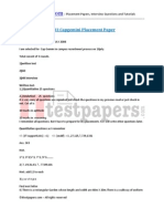 2003 Capgemini Placement Paper