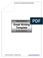 Email Writing Template: Free Bonus #3