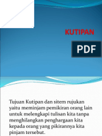 Kutipan dan sistem rujukan untuk melengkapi tulisan