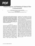 Channel Capacity and Modeling of Optical Fiber Communications