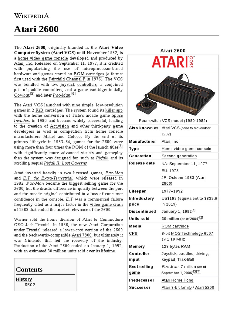Atari 2600 Manual: Basic Math (1977)(Atari)(US) : Free Download