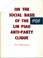 OnSocialBasisOfLinPiaoAnti PartyClique YaoWen Yuan 1975 PDF