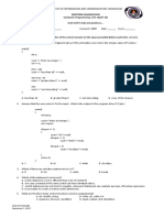 Midterm Examination Computer Programming 1 (IT 112/IT 31) : Seek GOD's Help and Guidance