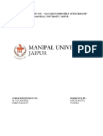 A Project Report On - "Locard'S Principle of Exchange" Manipal University Jaipur