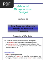 Advanced Microprocessor Designs: Few Important Concepts Related To Advanced Processors