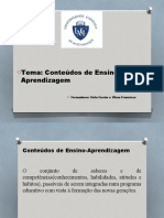 Conteúdos de Ensino e Aprendizagem